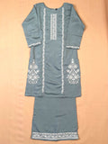 Sky Blue with White Threadwork Ready to Wear Short Kurti palazzo set