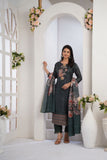 Deep Green Ready To Wear Silk kurta Set Geetha Creation