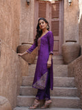 Vibrant Violet with Rani Ready to Wear Silk Kurti Set Geetha Creation