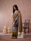 Olive Sunset Designer Soft Tussar Saree Geetha Creation