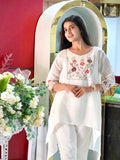 Full Moon Glowing Cotton Silk Embroidered Co-Ord Set Geetha Creation