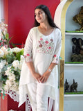 Full Moon Glowing Cotton Silk Embroidered Co-Ord Set Geetha Creation