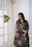 Deep Green Ready To Wear Silk kurta Set Geetha Creation