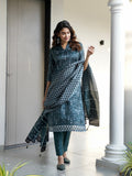 Earthscript Green Ready to Wear Silk Kurti Set Geetha Creation