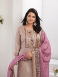 Pink Madhubani in Chiku Ready To Wear Silk kurta Set Geetha Creation