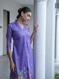 Gulbahaar Grace Purple Hand Painted Co-ord set Geetha Creation