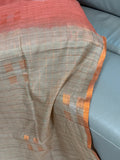 Classic Chikoo Orange Shibori Cotton Silk Saree Geetha Creation