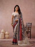Red Sunset Designer Soft Tussar Saree Geetha Creation