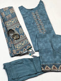 Blue Ethnic Soft Silk Ready to Wear Salwar Set