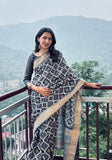 Black Patola Chapa Handloom Tussar Saree C1 Geetha Creation