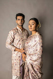 Blooming Blossom Tussar Couple Outfits