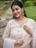 Pastel Floral Linen Ready to Wear Kurti Set Geetha Creation