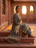 Royal Indigo Pure Muslin Cotton Suit Set Geetha Creation