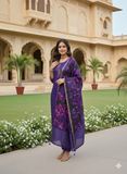 Geometric Fusion Ready To Wear Silk kurta Set Geetha Creation