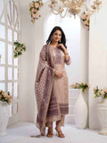 Plum Perfection with Chiku Ready To Wear Silk kurta Set Geetha Creation