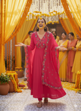 Pakeezah Pink Pure Mul Cotton Anarkali Dress Geetha Creation