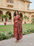 Geometric Fusion Ready To Wear Silk kurta Set Geetha Creation