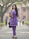 Majestic Mauve Cotton Silk Co-ord Set Geetha Creation