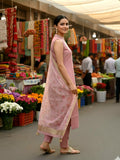 Stylish Pink Cotton Fancy Ready To Wear Kurta Set Geetha Creation