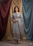 Rustic Beige Ready To Wear Silk kurta Set Geetha Creation