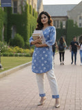 Stylish Blue Premium Linen Co-ord Set Geetha Creation