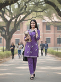 Majestic Mauve Cotton Silk Co-ord Set Geetha Creation