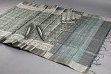 Light Green Block Chapa Handloom Tussar Saree C1