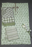 Sage Green Printed Pure Cotton Suit Set