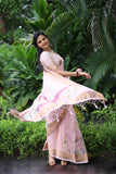 Super Rich Double Cloth Organza Saree - Baby Pink Geetha Creation